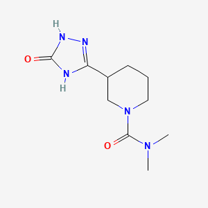 molecular formula C10H17N5O2 B7228854 N,N-dimethyl-3-(5-oxo-1,4-dihydro-1,2,4-triazol-3-yl)piperidine-1-carboxamide 