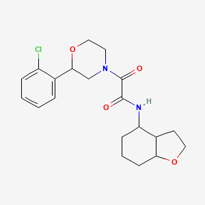 molecular formula C20H25ClN2O4 B7228873 N-(2,3,3a,4,5,6,7,7a-octahydro-1-benzofuran-4-yl)-2-[2-(2-chlorophenyl)morpholin-4-yl]-2-oxoacetamide 