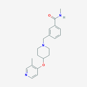 molecular formula C20H25N3O2 B7229321 N-methyl-3-[[4-(3-methylpyridin-4-yl)oxypiperidin-1-yl]methyl]benzamide 