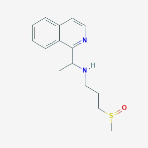 molecular formula C15H20N2OS B7229557 N-(1-isoquinolin-1-ylethyl)-3-methylsulfinylpropan-1-amine 