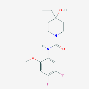 molecular formula C15H20F2N2O3 B7229612 N-(4,5-difluoro-2-methoxyphenyl)-4-ethyl-4-hydroxypiperidine-1-carboxamide 