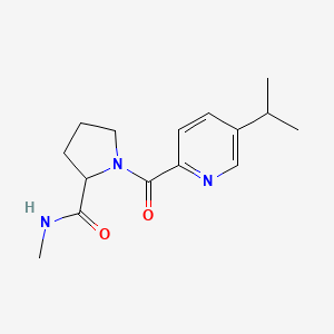 molecular formula C15H21N3O2 B7229692 N-methyl-1-(5-propan-2-ylpyridine-2-carbonyl)pyrrolidine-2-carboxamide 
