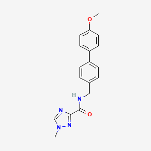 molecular formula C18H18N4O2 B7229729 N-[[4-(4-methoxyphenyl)phenyl]methyl]-1-methyl-1,2,4-triazole-3-carboxamide 