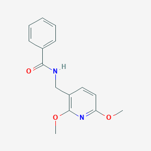 molecular formula C15H16N2O3 B7229958 N-[(2,6-dimethoxypyridin-3-yl)methyl]benzamide 