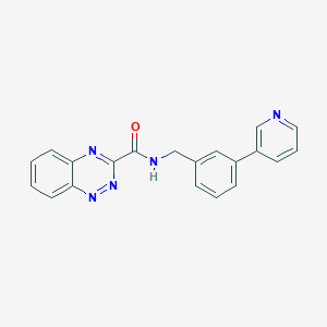 molecular formula C20H15N5O B7230027 N-[(3-pyridin-3-ylphenyl)methyl]-1,2,4-benzotriazine-3-carboxamide 