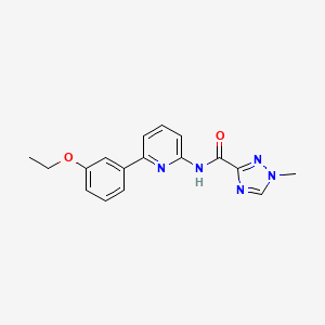 molecular formula C17H17N5O2 B7230044 N-[6-(3-ethoxyphenyl)pyridin-2-yl]-1-methyl-1,2,4-triazole-3-carboxamide 