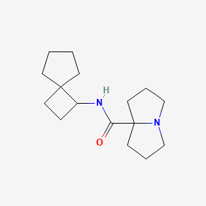 molecular formula C16H26N2O B7230066 N-spiro[3.4]octan-3-yl-1,2,3,5,6,7-hexahydropyrrolizine-8-carboxamide 