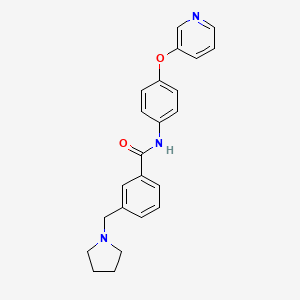 molecular formula C23H23N3O2 B7230191 N-(4-pyridin-3-yloxyphenyl)-3-(pyrrolidin-1-ylmethyl)benzamide 