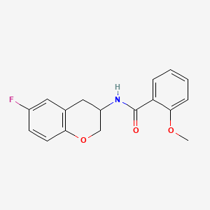 molecular formula C17H16FNO3 B7230231 N-(6-fluoro-3,4-dihydro-2H-chromen-3-yl)-2-methoxybenzamide 