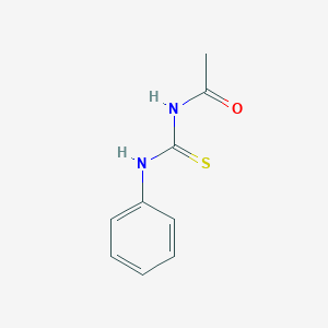 molecular formula C9H10N2OS B072306 Acetamide, N-[(phenylamino)thioxomethyl]- CAS No. 1132-44-1