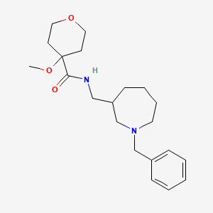 molecular formula C21H32N2O3 B7230750 N-[(1-benzylazepan-3-yl)methyl]-4-methoxyoxane-4-carboxamide 