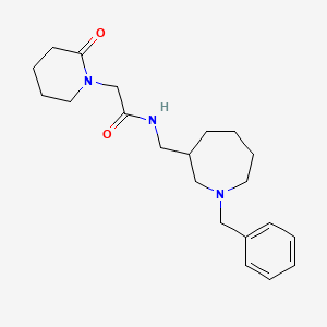 molecular formula C21H31N3O2 B7230801 N-[(1-benzylazepan-3-yl)methyl]-2-(2-oxopiperidin-1-yl)acetamide 