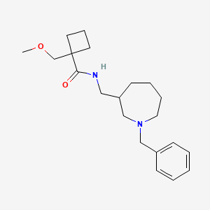 molecular formula C21H32N2O2 B7230837 N-[(1-benzylazepan-3-yl)methyl]-1-(methoxymethyl)cyclobutane-1-carboxamide 