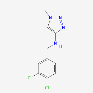molecular formula C10H10Cl2N4 B7231057 N-[(3,4-dichlorophenyl)methyl]-1-methyltriazol-4-amine 