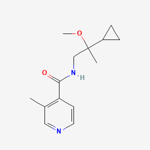 molecular formula C14H20N2O2 B7231281 N-(2-cyclopropyl-2-methoxypropyl)-3-methylpyridine-4-carboxamide 