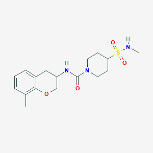 molecular formula C17H25N3O4S B7231402 N-(8-methyl-3,4-dihydro-2H-chromen-3-yl)-4-(methylsulfamoyl)piperidine-1-carboxamide 