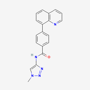 molecular formula C19H15N5O B7231447 N-(1-methyltriazol-4-yl)-4-quinolin-8-ylbenzamide 