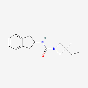 molecular formula C16H22N2O B7231851 N-(2,3-dihydro-1H-inden-2-yl)-3-ethyl-3-methylazetidine-1-carboxamide 