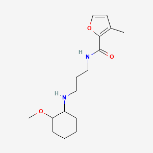 molecular formula C16H26N2O3 B7231970 N-[3-[(2-methoxycyclohexyl)amino]propyl]-3-methylfuran-2-carboxamide 