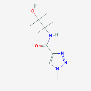 molecular formula C10H18N4O2 B7232189 N-(3-hydroxy-2,3-dimethylbutan-2-yl)-1-methyltriazole-4-carboxamide 