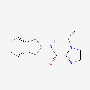 molecular formula C15H17N3O B7232204 N-(2,3-dihydro-1H-inden-2-yl)-1-ethylimidazole-2-carboxamide 
