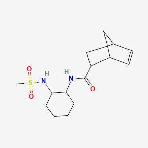molecular formula C15H24N2O3S B7232235 N-[2-(methanesulfonamido)cyclohexyl]bicyclo[2.2.1]hept-5-ene-2-carboxamide 