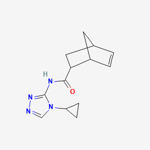 molecular formula C13H16N4O B7232244 N-(4-cyclopropyl-1,2,4-triazol-3-yl)bicyclo[2.2.1]hept-5-ene-2-carboxamide 