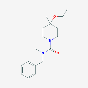 molecular formula C17H26N2O2 B7232390 N-benzyl-4-ethoxy-N,4-dimethylpiperidine-1-carboxamide 