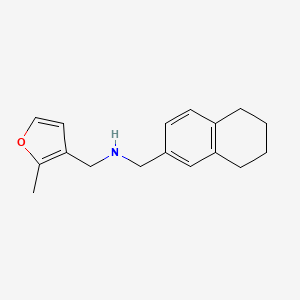 molecular formula C17H21NO B7232423 N-[(2-methylfuran-3-yl)methyl]-1-(5,6,7,8-tetrahydronaphthalen-2-yl)methanamine 