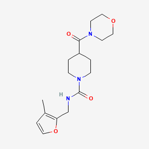 molecular formula C17H25N3O4 B7232450 N-[(3-methylfuran-2-yl)methyl]-4-(morpholine-4-carbonyl)piperidine-1-carboxamide 