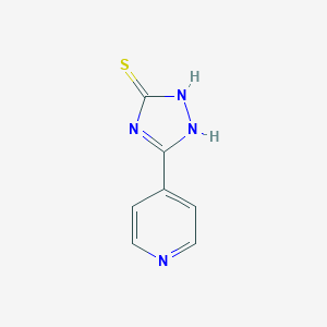 molecular formula C7H6N4S B072327 5-(4-Pyridyl)-1H-1,2,4-triazole-3-thiol CAS No. 1477-24-3