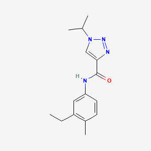 molecular formula C15H20N4O B7232744 N-(3-ethyl-4-methylphenyl)-1-propan-2-yltriazole-4-carboxamide 