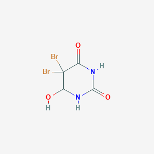 molecular formula C4H4Br2N2O3 B072337 2,4(1H,3H)-Pyrimidinedione, 5,5-dibromodihydro-6-hydroxy- CAS No. 1124-83-0