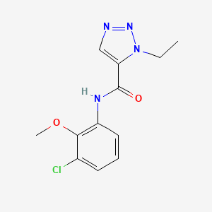 molecular formula C12H13ClN4O2 B7233777 N-(3-chloro-2-methoxyphenyl)-3-ethyltriazole-4-carboxamide 