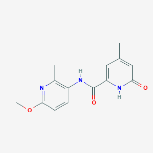 molecular formula C14H15N3O3 B7234112 N-(6-methoxy-2-methylpyridin-3-yl)-4-methyl-6-oxo-1H-pyridine-2-carboxamide 
