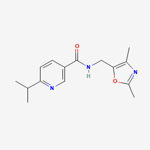 molecular formula C15H19N3O2 B7234507 N-[(2,4-dimethyl-1,3-oxazol-5-yl)methyl]-6-propan-2-ylpyridine-3-carboxamide 