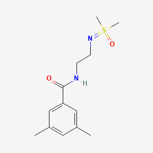 molecular formula C13H20N2O2S B7234635 N-[2-[[dimethyl(oxo)-lambda6-sulfanylidene]amino]ethyl]-3,5-dimethylbenzamide 