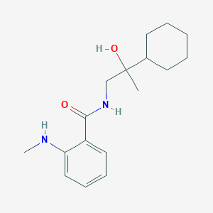 molecular formula C17H26N2O2 B7234831 N-(2-cyclohexyl-2-hydroxypropyl)-2-(methylamino)benzamide 