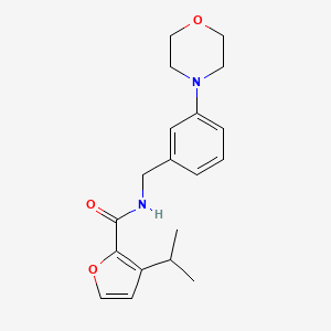 molecular formula C19H24N2O3 B7235010 N-[(3-morpholin-4-ylphenyl)methyl]-3-propan-2-ylfuran-2-carboxamide 