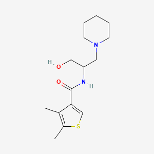 molecular formula C15H24N2O2S B7235481 N-(1-hydroxy-3-piperidin-1-ylpropan-2-yl)-4,5-dimethylthiophene-3-carboxamide 