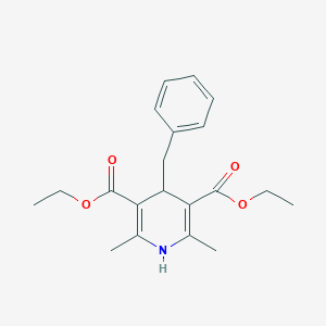 molecular formula C20H25NO4 B072355 3,5-Pyridinedicarboxylic acid, 4-benzyl-1,4-dihydro-2,6-dimethyl-, diethyl ester CAS No. 1539-57-7