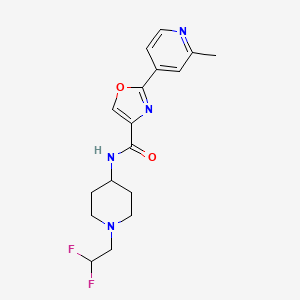 molecular formula C17H20F2N4O2 B7236100 N-[1-(2,2-difluoroethyl)piperidin-4-yl]-2-(2-methylpyridin-4-yl)-1,3-oxazole-4-carboxamide 