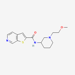 molecular formula C16H21N3O2S B7236181 N-[1-(2-methoxyethyl)piperidin-3-yl]thieno[2,3-c]pyridine-2-carboxamide 