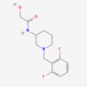 molecular formula C14H18F2N2O2 B7236218 N-[1-[(2,6-difluorophenyl)methyl]piperidin-3-yl]-2-hydroxyacetamide 