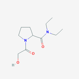 molecular formula C11H20N2O3 B7236223 N,N-diethyl-1-(2-hydroxyacetyl)pyrrolidine-2-carboxamide 