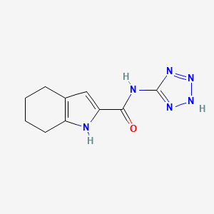 molecular formula C10H12N6O B7236544 N-(2H-tetrazol-5-yl)-4,5,6,7-tetrahydro-1H-indole-2-carboxamide 