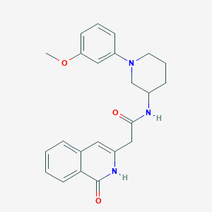 molecular formula C23H25N3O3 B7236595 N-[1-(3-methoxyphenyl)piperidin-3-yl]-2-(1-oxo-2H-isoquinolin-3-yl)acetamide 