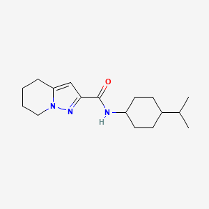 molecular formula C17H27N3O B7236733 N-(4-propan-2-ylcyclohexyl)-4,5,6,7-tetrahydropyrazolo[1,5-a]pyridine-2-carboxamide 