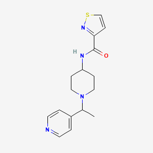 molecular formula C16H20N4OS B7236810 N-[1-(1-pyridin-4-ylethyl)piperidin-4-yl]-1,2-thiazole-3-carboxamide 