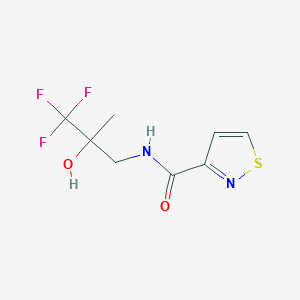 molecular formula C8H9F3N2O2S B7236882 N-(3,3,3-trifluoro-2-hydroxy-2-methylpropyl)-1,2-thiazole-3-carboxamide 